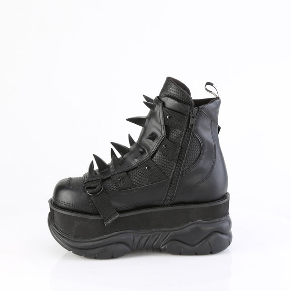 NEPTUNE-68 Plateau Stiefeletten - Schwarz Matt von DemoniaCult – Ansicht 3
