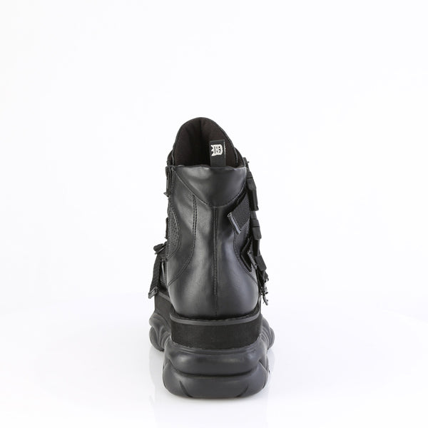 NEPTUNE-68 Plateau Stiefeletten - Schwarz Matt von DemoniaCult – Ansicht 4