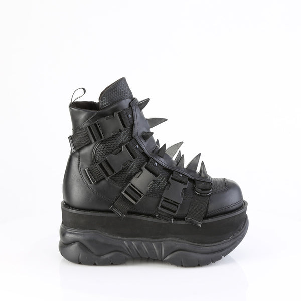 NEPTUNE-68 Plateau Stiefeletten - Schwarz Matt von DemoniaCult – Ansicht 5