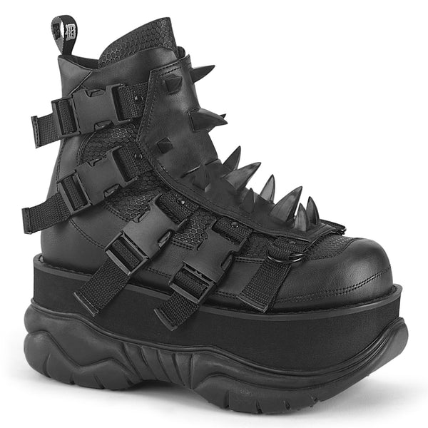 NEPTUNE-68 Plateau Stiefeletten - Schwarz Matt von DemoniaCult