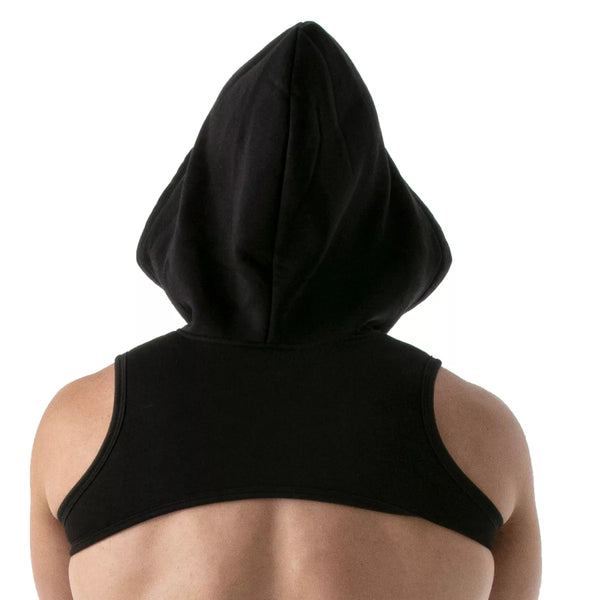 Herren Hoodie Harness - Reflektierende Kante & Komfort aus Baumwolle, Schwarz | TOF Paris