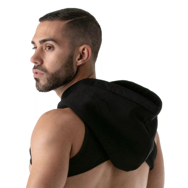 Herren Hoodie Harness - Reflektierende Kante & Komfort aus Baumwolle, Schwarz | TOF Paris