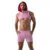 Herren Hoodie Harness - Reflektierende Kante & Komfort aus Baumwolle, Pink | TOF Paris