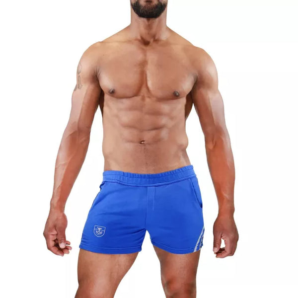 Blaues verführerisches Shorts Modell mit phosphoreszierenden Akzenten von TOF Paris – Ansicht 4