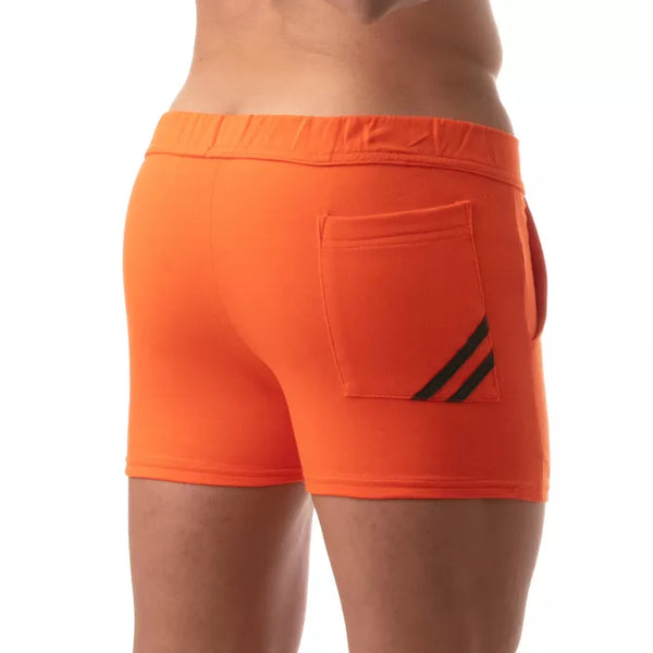 Orangene Paris Sexy Shorts im sportlichen Premium Look von TOF Paris – Ansicht 2