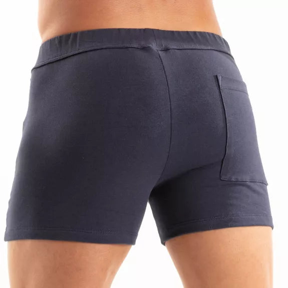 Herren Shorts Marineblau mit Reißverschlusstaschen & Slim Fit | TOF Paris