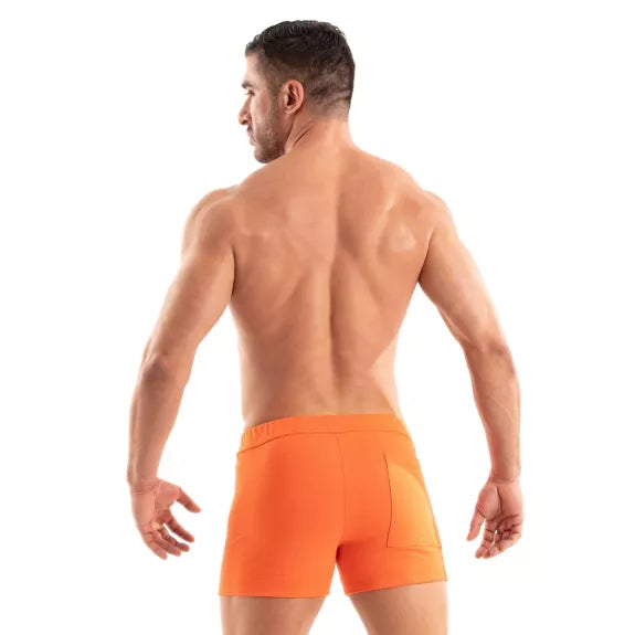 Herren Shorts Orange - Slim Fit mit Reißverschlusstaschen & Logo | TOF Paris