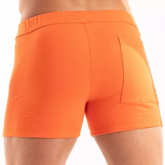 Herren Shorts Orange - Slim Fit mit Reißverschlusstaschen & Logo | TOF Paris