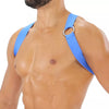 Herren Brust-Harness mit elastischem Komfort & fluoreszierendem Look, Blau | TOF Paris