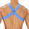 Herren Brust-Harness mit elastischem Komfort & fluoreszierendem Look, Blau | TOF Paris