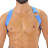 Herren Brust-Harness mit elastischem Komfort & fluoreszierendem Look, Blau | TOF Paris