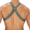 Herren Brust-Harness mit elastischem Komfort & fluoreszierendem Look, Khaki | TOF Paris