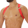 Herren Brust-Harness mit elastischem Komfort & fluoreszierendem Look, Rot | TOF Paris