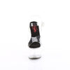 PASSION-708 - Plateau High Heel Sandaletten - Schwarz/Transparent von Pleaser – Ansicht 2