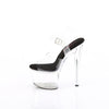 PASSION-708 - Plateau High Heel Sandaletten - Schwarz/Transparent von Pleaser – Ansicht 3