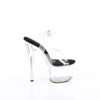 PASSION-708 - Plateau High Heel Sandaletten - Schwarz/Transparent von Pleaser – Ansicht 5