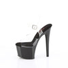 PASSION-708 - Plateau High Heel Sandaletten - Schwarz/Transparent von Pleaser – Ansicht 3