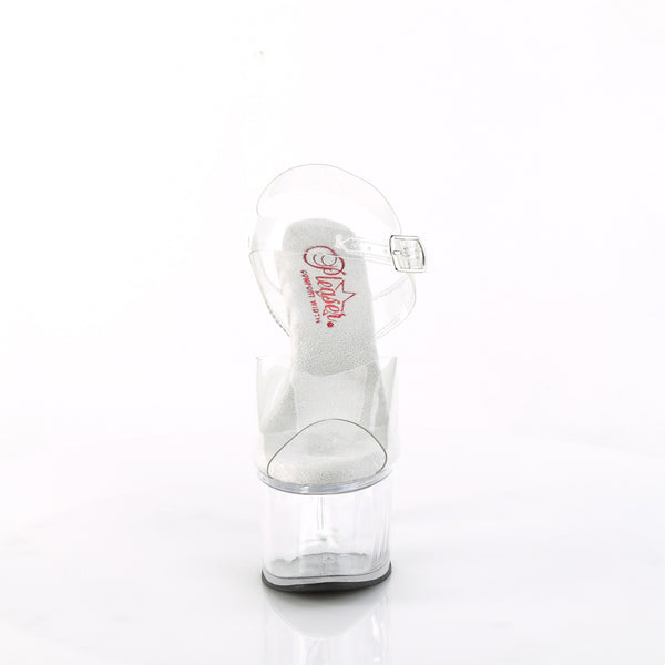 PASSION-708 Plateau Sandaletten - Transparent von Pleaser – Ansicht 2