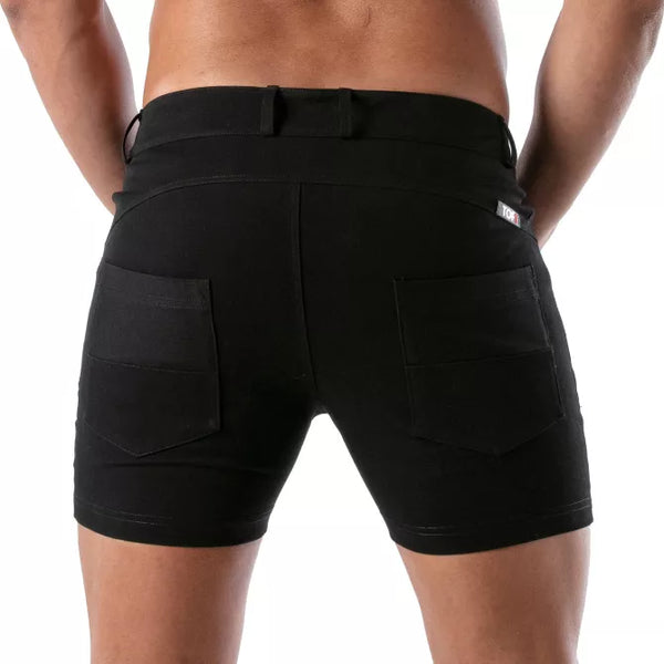 Schwarze Patriot Chino-Shorts von TOF Paris – Ansicht 3