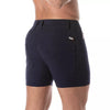 Mid-Thigh Chino Shorts Marineblau - Stretch, Enger Schnitt & Gürtel | TOF Paris