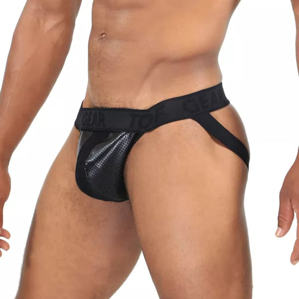 Schwarzer Pilot-Jockstrap von TOF Paris – Ansicht 5
