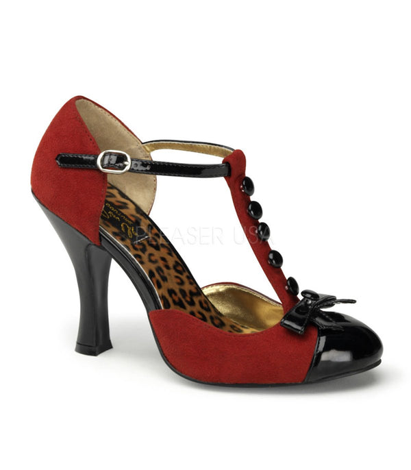 SMITTEN-10 Pumps Rot/Schwarz | Pin Up Couture SALE