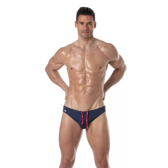Badehose Mini Briefs Marineblau - Slim Fit mit Paris-Logo & Komfort | TOF Paris