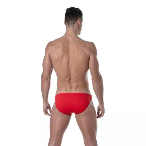 Badehose Mini-Brief Rot - Slim Fit, Komfort & schnelltrocknend | TOF Paris