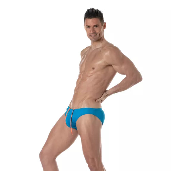 Badehose Mini Briefs Türkis - Slim Fit, schnelltrocknend & elegant | TOF Paris