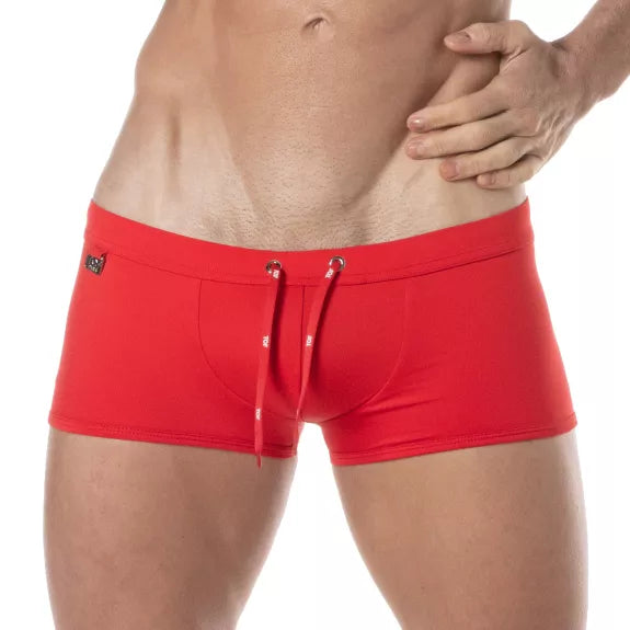 Badehose Slim-Fit Rot - Komfortabel & Langlebig für Strandspaß | TOF Paris