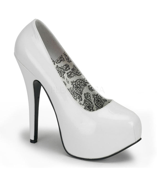 TEEZE06/W Plateau Pumps Lack Weiß EUR 36 | Bordello SALE