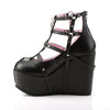POISON-25-1 Plateau Schuh mit Pentagramm Riemchen von DemoniaCult – Ansicht 3