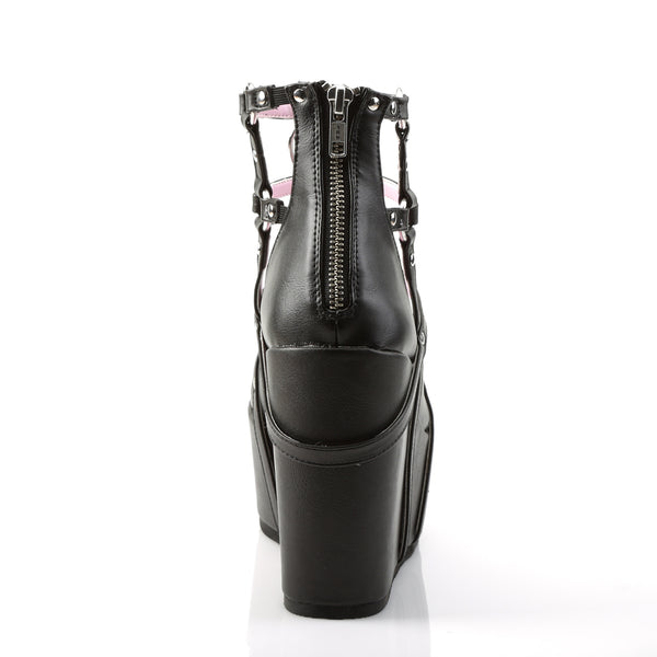 POISON-25-1 Plateau Schuh mit Pentagramm Riemchen von DemoniaCult – Ansicht 4