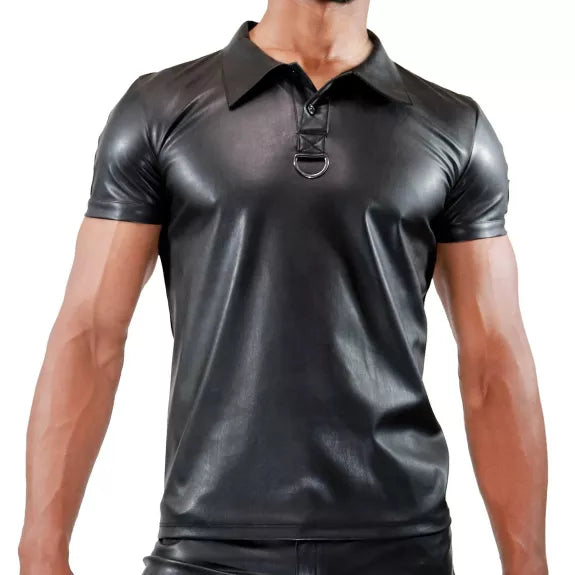 Polo-Shirt, Schwarz mit edlem Glanz - sexy & hauteng | TOF Paris