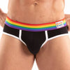 Herren Slips Pride - Bunte Bund, Komfort & Formgebung, Schwarz | TOF Paris