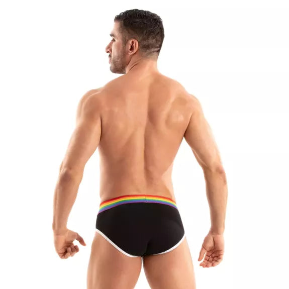 Herren Slips Pride - Bunte Bund, Komfort & Formgebung, Schwarz | TOF Paris