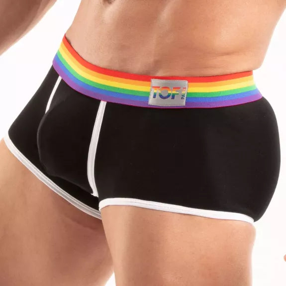 Herren Trunk Pride - Bunter Bund & Ultraweicher Stretchkomfort, Schwarz | TOF Paris