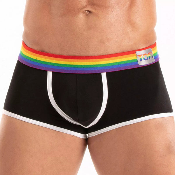 Herren Trunk Pride - Bunter Bund & Ultraweicher Stretchkomfort, Schwarz | TOF Paris