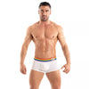 Herren Trunk Pride - bunter Bund, ultraweicher Stretchkomfort Weiß | TOF Paris