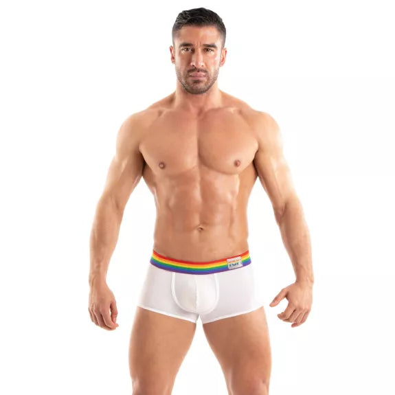 Herren Trunk Pride - bunter Bund, ultraweicher Stretchkomfort Weiß | TOF Paris