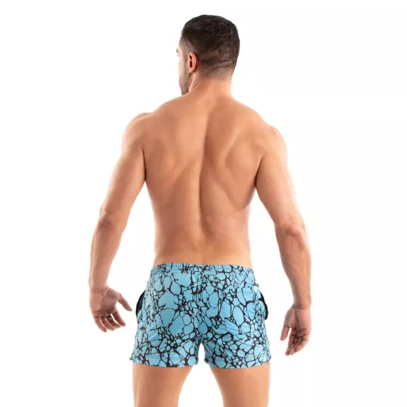 Herren Badeshorts Blau mit Innenslip & seitlichen Taschen | TOF Paris