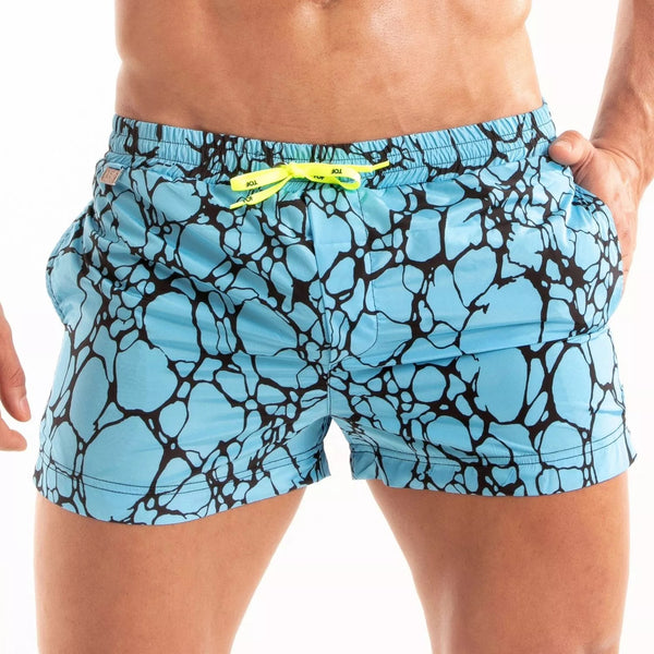 Herren Badeshorts Blau mit Innenslip & seitlichen Taschen | TOF Paris