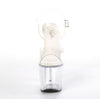 RADIANT-708 Plateau Sandaletten - Weiß/Transparent von Pleaser – Ansicht 2