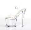 RADIANT-708 Plateau Sandaletten - Weiß/Transparent von Pleaser – Ansicht 3
