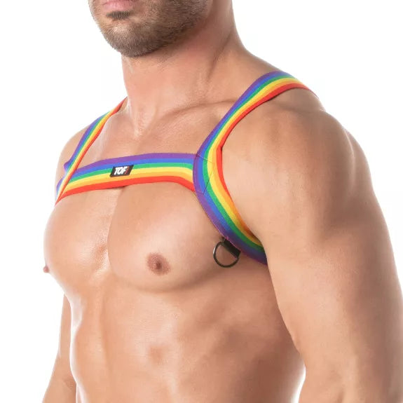Herren Brustgeschirr Rainbow - elastisch, bunt & stylisch | TOF Paris