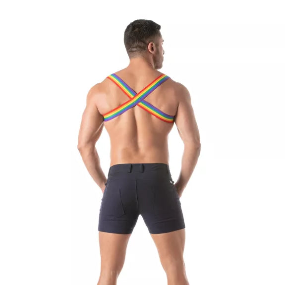 Herren Brustgeschirr Rainbow - elastisch, bunt & stylisch | TOF Paris