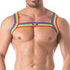 Herren Brustgeschirr Rainbow - elastisch, bunt & stylisch | TOF Paris