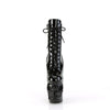RAPTURE-1020 Plateau Stiefeletten - Schwarz Lack Totenkopf von Pleaser – Ansicht 2