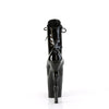 RAPTURE-1020 Plateau Stiefeletten - Schwarz Lack Totenkopf von Pleaser – Ansicht 4