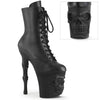 RAPTURE-1020 Plateau Stiefeletten - Schwarz Matt Totenkopf von Pleaser